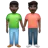 Men Holding Hands: Dark Skin Tone