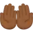 Palms Up Together: Medium-Dark Skin Tone