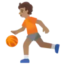 Person Bouncing Ball: Medium Skin Tone Emoji ⛹🏽 image - Google Noto Color style