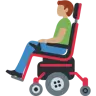 Man In Motorized Wheelchair: Medium Skin Tone Emoji 👨🏽‍🦼 image - Twitter / X (Twemoji) style
