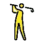 Man Golfing Emoji 🏌️‍♂️ image - OpenMoji style