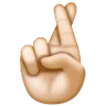 Crossed Fingers: Light Skin Tone Emoji 🤞🏻 image - Samsung style
