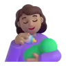 Woman Feeding Baby: Medium Skin Tone Emoji 👩🏽‍🍼 image - Microsoft 3D Fluent style
