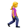 Woman Walking Facing Right Emoji 🚶‍♀️‍➡️ image - Apple style