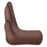 Leftwards Pushing Hand: Dark Skin Tone Emoji 🫷🏿 image - Samsung style