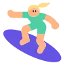Woman Surfing: Medium-Light Skin Tone Emoji 🏄🏼‍♀️ image - Tossface style