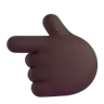 Backhand Index Pointing Left: Dark Skin Tone Emoji 👈🏿 image - Microsoft 3D Fluent style