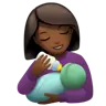 Woman Feeding Baby: Medium-Dark Skin Tone Emoji 👩🏾‍🍼 image - Apple style
