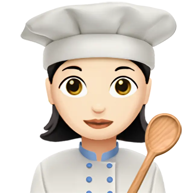 Woman Cook: Light Skin Tone