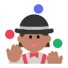 Woman Juggling: Medium Skin Tone Emoji 🤹🏽‍♀️ image - Tossface style