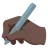 Writing Hand: Dark Skin Tone