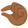 Pinching Hand: Medium-Dark Skin Tone Emoji 🤏🏾 image - Google Noto Color style