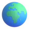 Dünya Küre Avrupa-Afrika Emoji 🌍 image - Microsoft 3D Fluent style