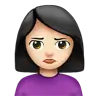 Woman Pouting: Light Skin Tone Emoji 🙎🏻‍♀️ image - Apple style