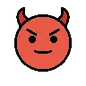 Emoji Volto sorridente con le corna 😈 image - OpenMoji style
