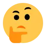 Thinking Face Emoji 🤔 image - Tossface style