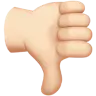 Thumbs Down: Light Skin Tone Emoji 👎🏻 image - Apple style