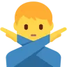 Man Gesturing No Emoji 🙅‍♂️ image - Twitter / X (Twemoji) style
