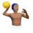 Man Playing Water Polo: Medium Skin Tone