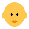 Woman: Bald Emoji 👩‍🦲 image - Tossface style