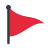 Triangular Flag Emoji 🚩 image - Tossface style