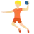 Person Playing Handball: Medium-Light Skin Tone