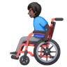 Man In Manual Wheelchair: Dark Skin Tone Emoji 👨🏿‍🦽 image - Samsung style