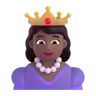 Princess: Medium-Dark Skin Tone Emoji 👸🏾 image - Microsoft 3D Fluent style