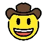Visage avec chapeau de cowboy Emoji 🤠 image - OpenMoji style
