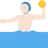 Man Playing Water Polo: Light Skin Tone