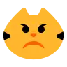 Schmollendes Katzengesicht Emoji 😾 image - Tossface style