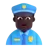 Man Police Officer: Dark Skin Tone