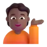 Person Tipping Hand: Medium-Dark Skin Tone Emoji 💁🏾 image - Microsoft 3D Fluent style