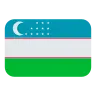 Flag: Uzbekistan Emoji 🇺🇿 image - Tossface style
