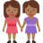 Women Holding Hands: Medium-Dark Skin Tone