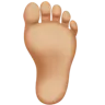Foot: Medium-Light Skin Tone Emoji 🦶🏼 image - Apple style