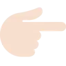 Backhand Index Pointing Right: Light Skin Tone Emoji 👉🏻 image - Twitter / X (Twemoji) style
