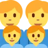 Family: Man, Man, Boy, Boy Emoji 👨‍👨‍👦‍👦 image - Twitter / X (Twemoji) style