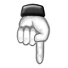 White Down Pointing Index ☟ image - Samsung style
