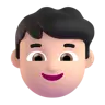 Boy: Light Skin Tone Emoji 👦🏻 image - Microsoft 3D Fluent style