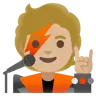 Singer: Medium-Light Skin Tone Emoji 🧑🏼‍🎤 image - Google Noto Color style