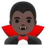 Man Vampire: Dark Skin Tone Emoji 🧛🏿‍♂️ image - Google Noto Color style