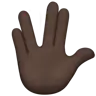 Vulcan Salute: Dark Skin Tone Emoji 🖖🏿 image - Apple style