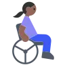 Woman In Manual Wheelchair: Medium-Dark Skin Tone Emoji 👩🏾‍🦽 image - Tossface style