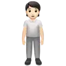 Person Standing: Light Skin Tone Emoji 🧍🏻 image - Apple style