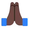 Folded Hands: Dark Skin Tone Emoji 🙏🏿 image - Tossface style