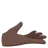 Palm Up Hand: Dark Skin Tone