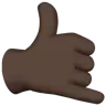 Call Me Hand: Dark Skin Tone Emoji 🤙🏿 image - Apple style