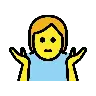 어깨를 으하다 Emoji 🤷 image - OpenMoji style