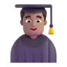 Man Student: Medium Skin Tone Emoji 👨🏽‍🎓 image - Microsoft 3D Fluent style